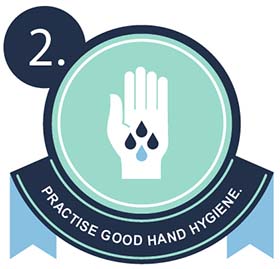 Image of hand for practise good hand hygiene