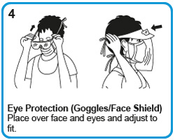 Eye Protection (Goggles/Face Shield) - Place over face and eyes and adjust to fit.