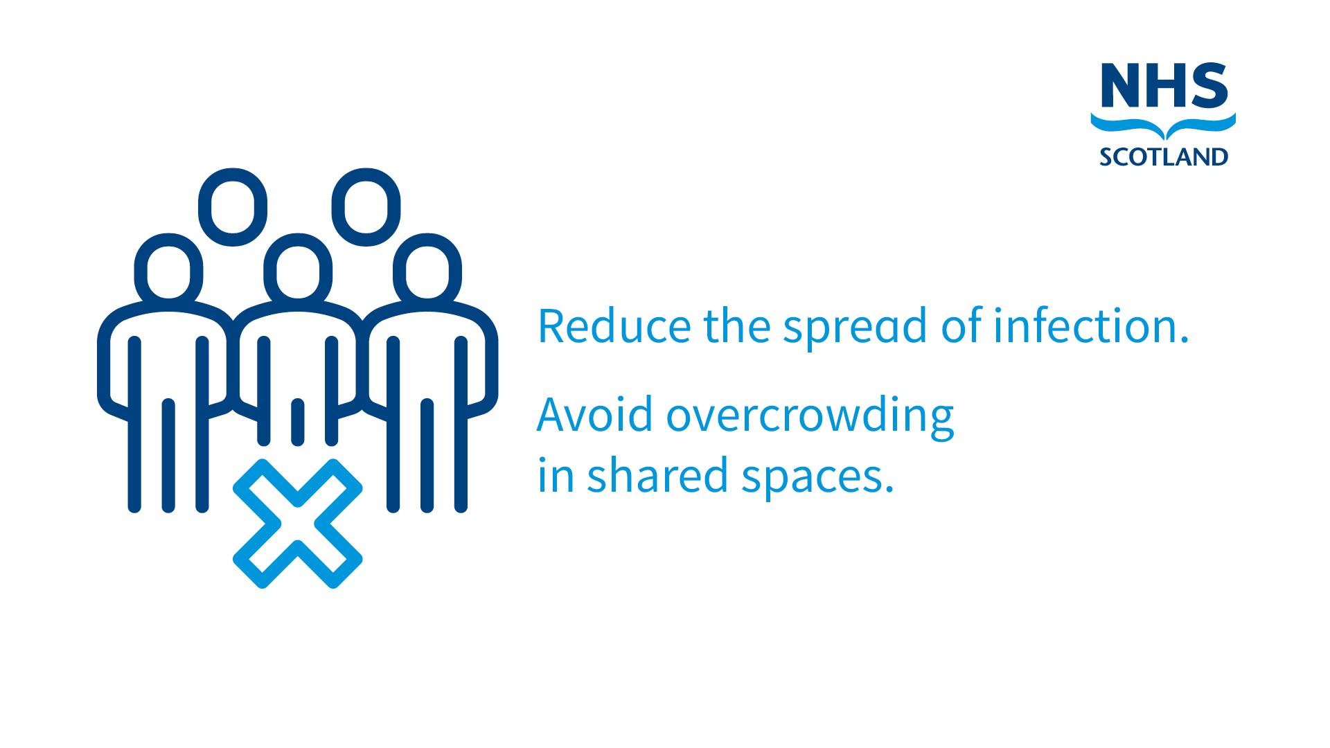 Avoid overcrowding shared spaces